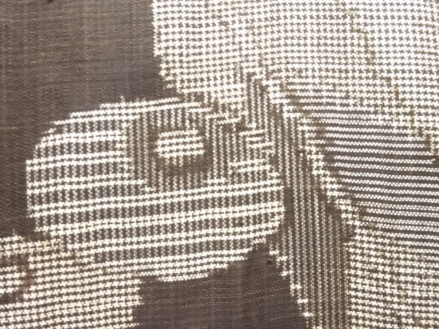 JAPANESE KIMONO / ANTIQUE KIMONO / SILK / DORO OSHIMA TSUMUGI / WOVEN MANJUKIKU